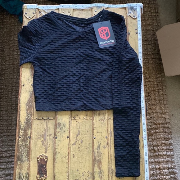 BORN PRIMITIVE WORKOUT SET HIGH WAIST LEGGING CROP TOP BODYCON WORKOUT SET S XS - Picture 4 of 17